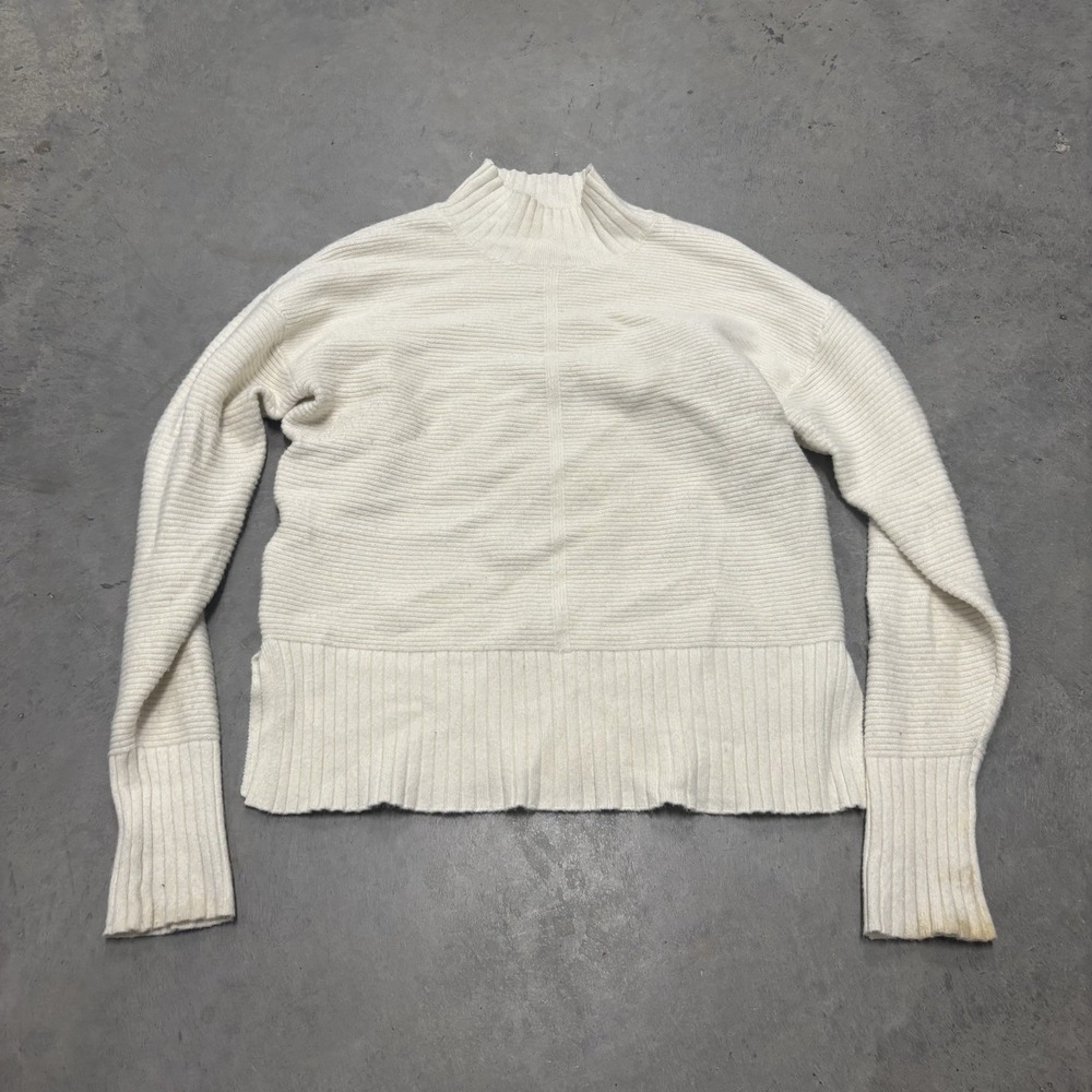 Cyrus Women's Sweater Long Sleeve White Size Small Mock‎ Neck